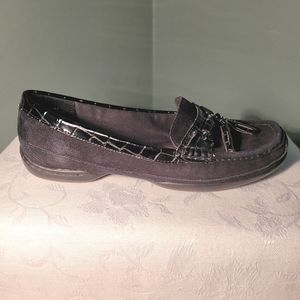 Black Suede Moccasin Loafers